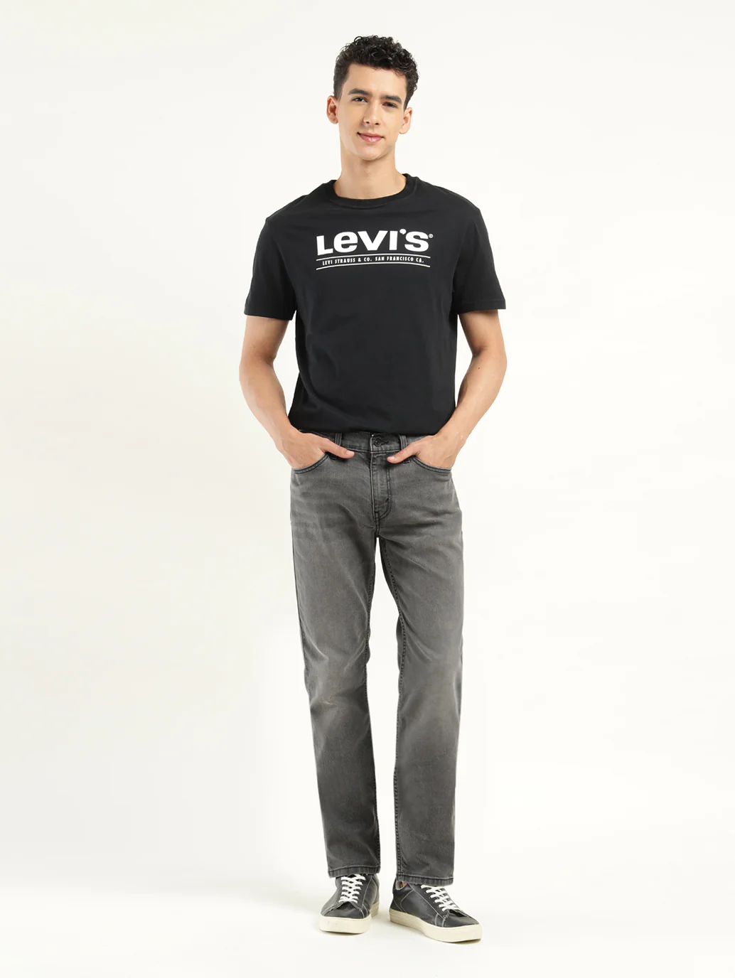 Men's 511 Grey Slim Fit Mid Rise Jeans - Image 2