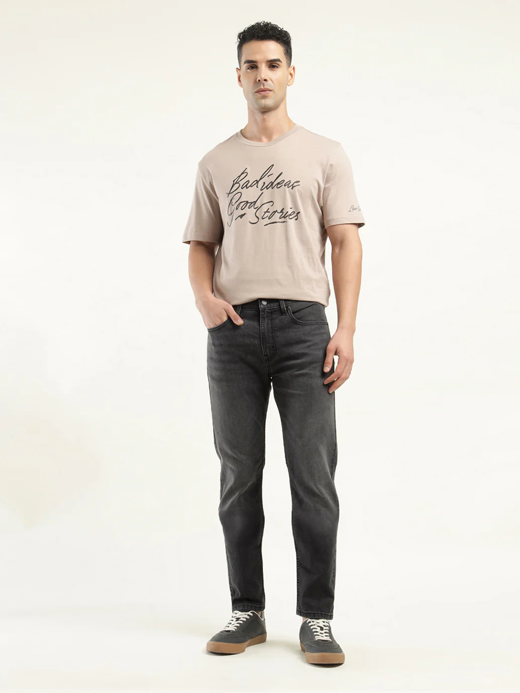 Men's 511 Charcoal Grey Slim Fit Mid Rise Jeans - Image 2