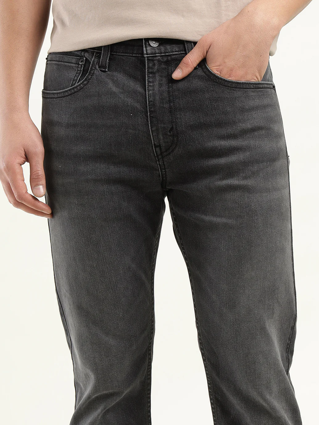 Men's 511 Charcoal Grey Slim Fit Mid Rise Jeans - Image 5