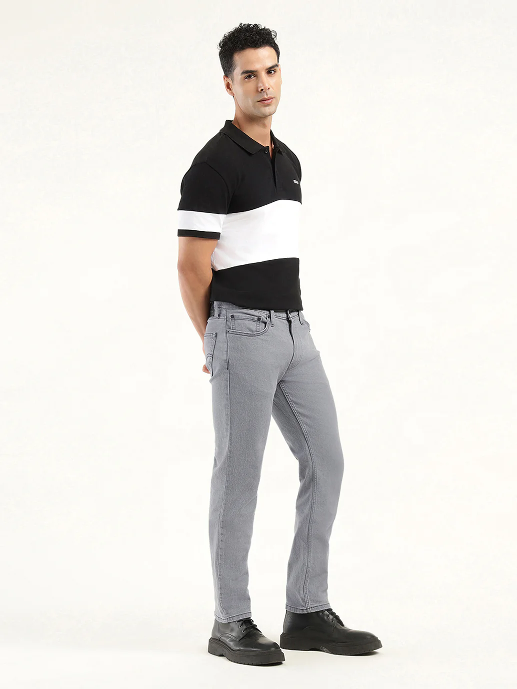 Men's 511 Grey Slim Fit Mid Rise Jeans - Image 6