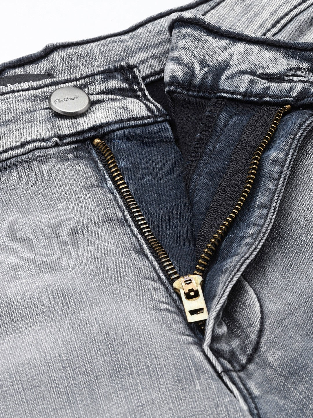 Men's Redloop 511 Grey Slim Fit Mid Rise Jeans - Image 6