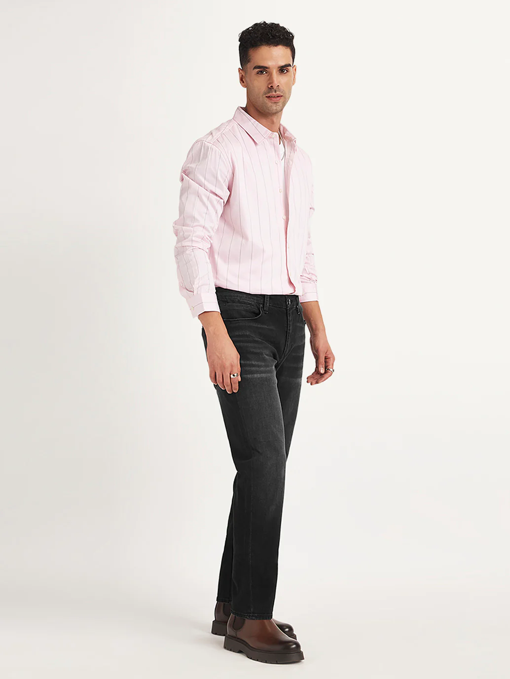 Men's Redloop 511 Black Slim Fit Mid Rise Jeans