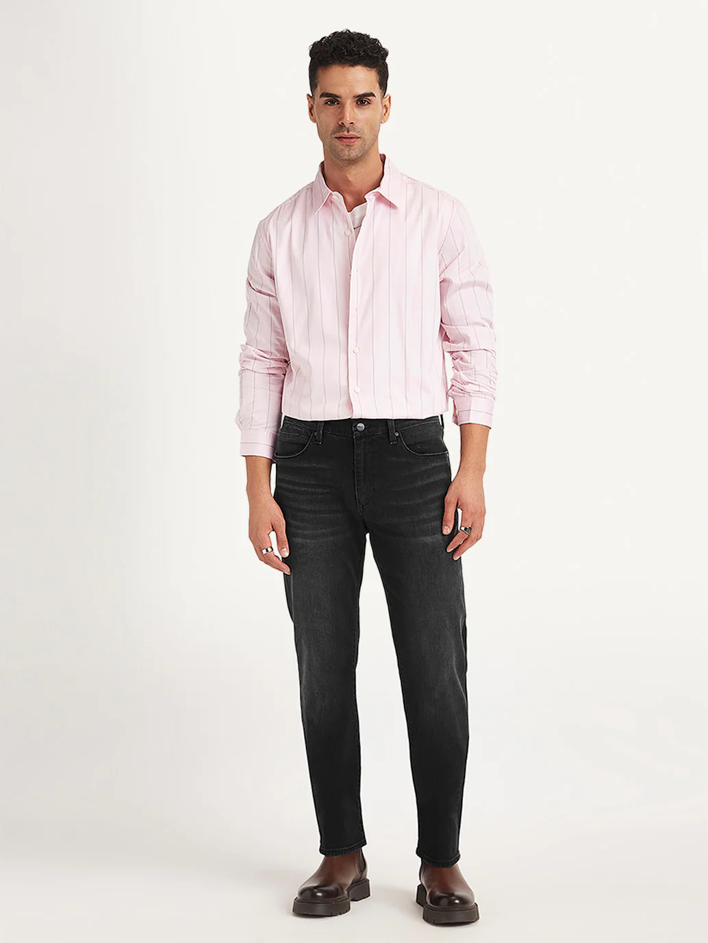 Men's Redloop 511 Black Slim Fit Mid Rise Jeans - Image 5