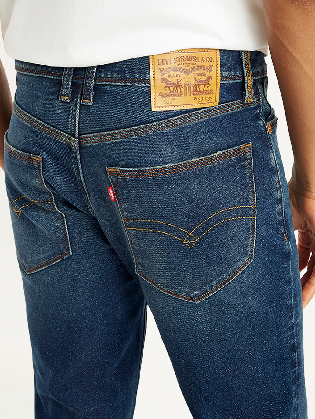 Men's 511 Blue Slim Fit Mid Rise Jeans - Image 5