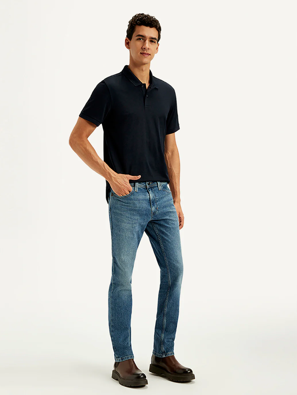 Men's 511 Blue Slim Fit Mid Rise Jeans - Image 6