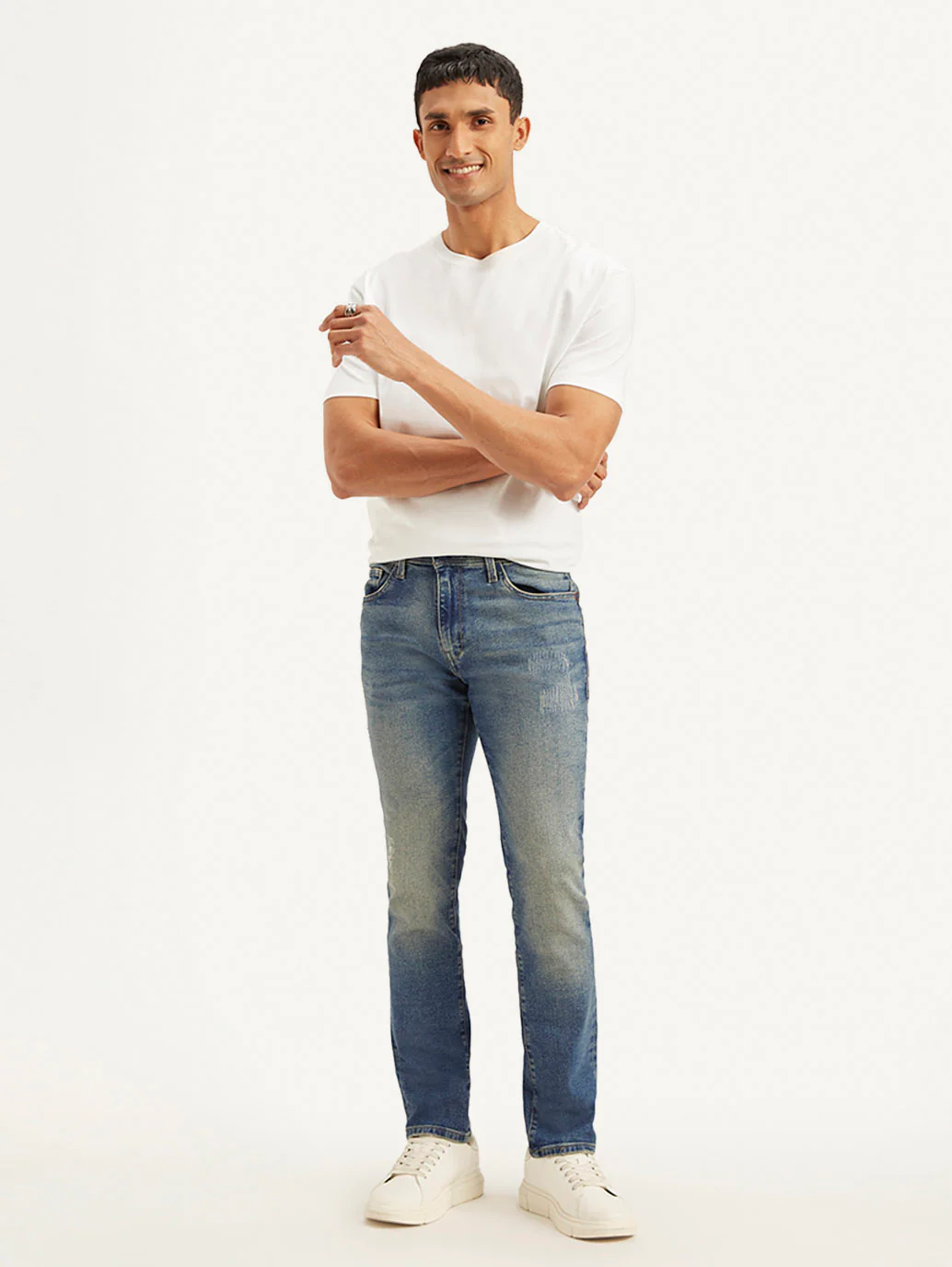 Men's 511 Blue Slim Fit Mid Rise Jeans