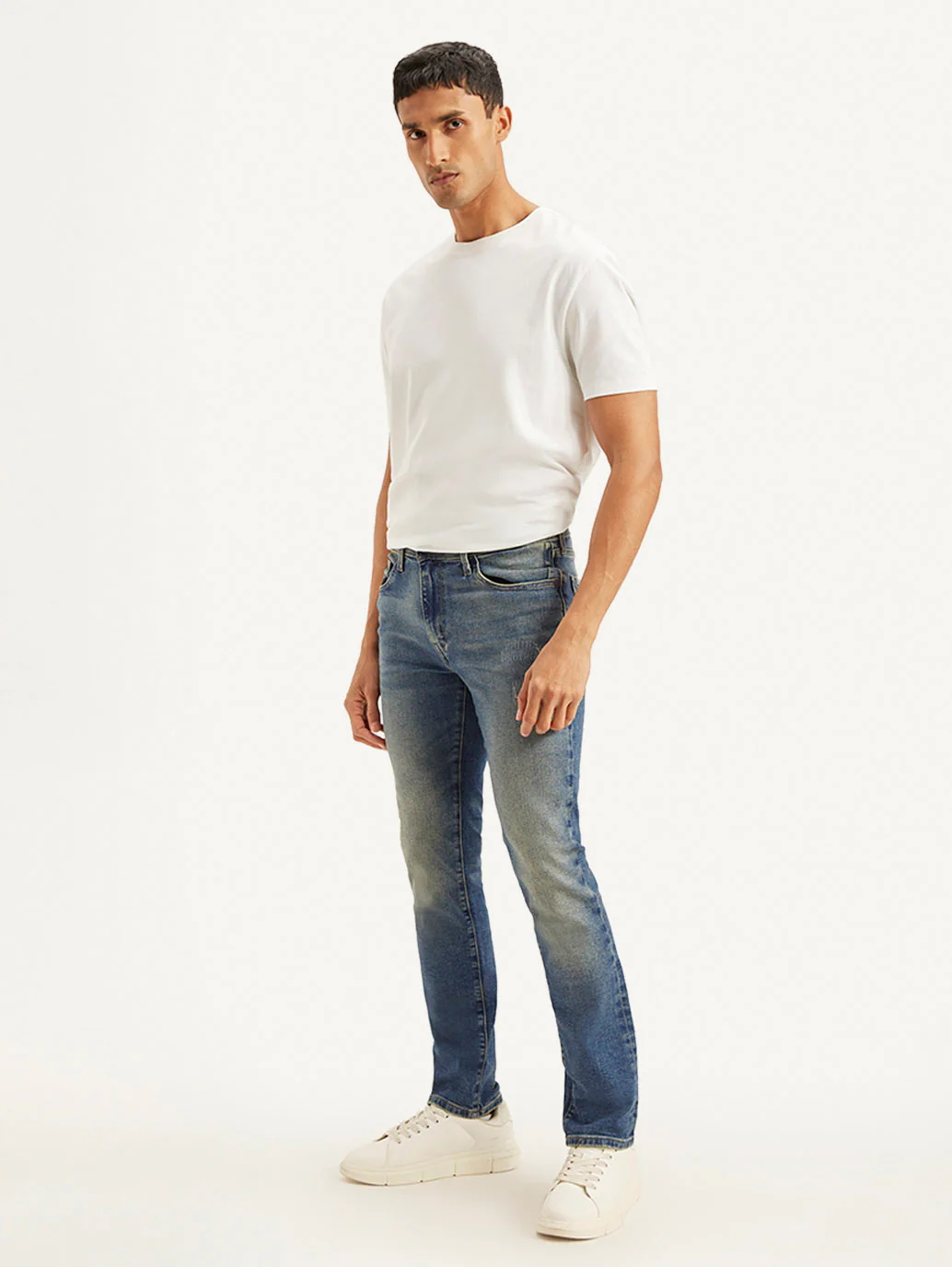 Men's 511 Blue Slim Fit Mid Rise Jeans - Image 6