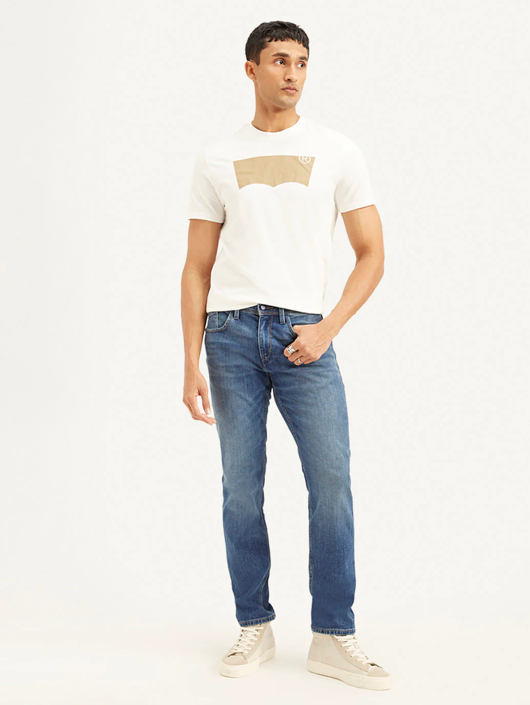 Men's 511 Blue Slim Fit Mid Rise Jeans - Image 3