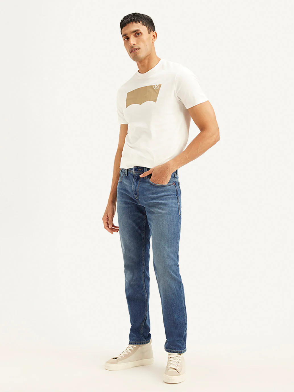 Men's 511 Blue Slim Fit Mid Rise Jeans - Image 6