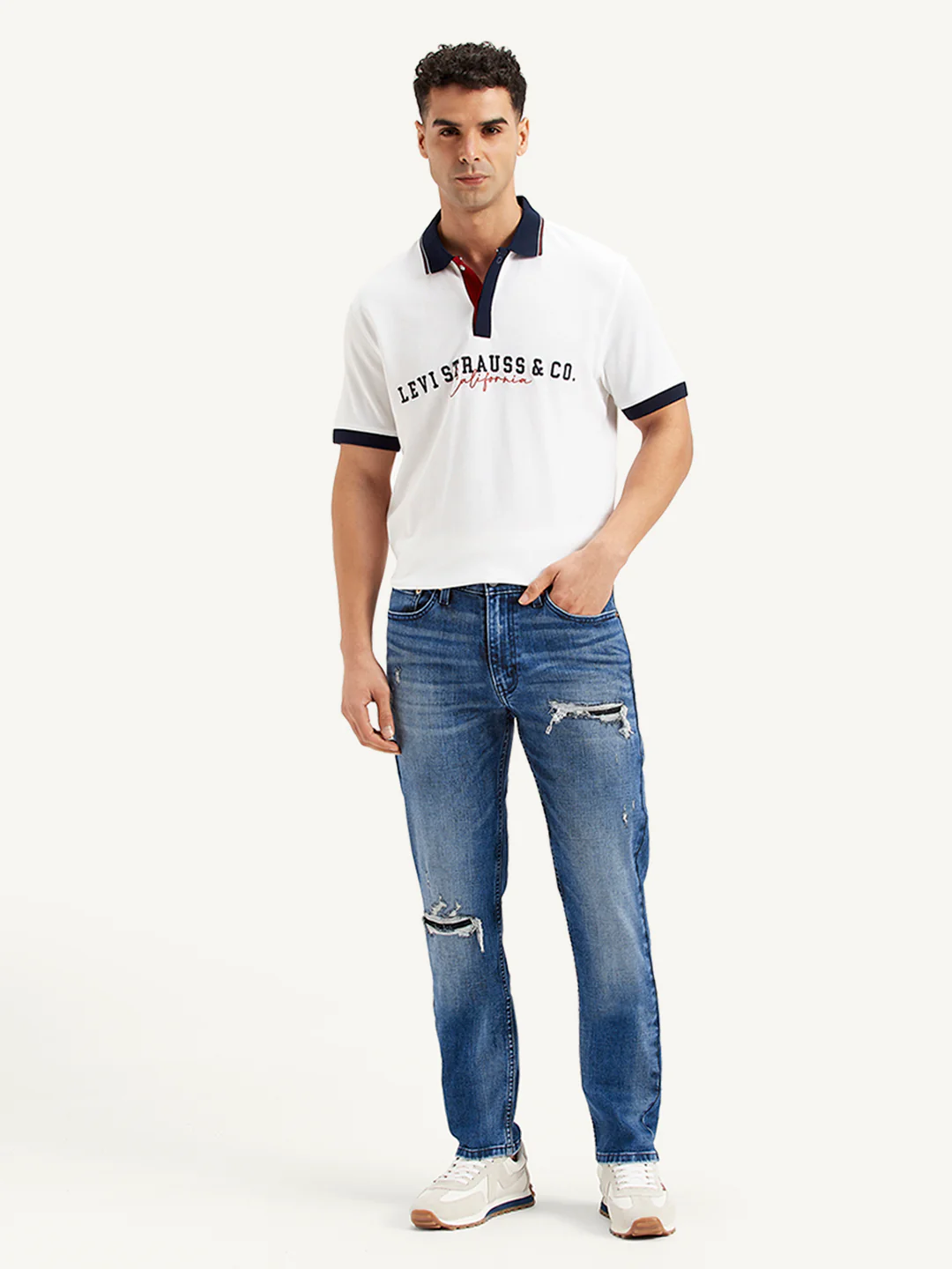 Men's 511 Blue Slim Fit Mid Rise Jeans - Image 2