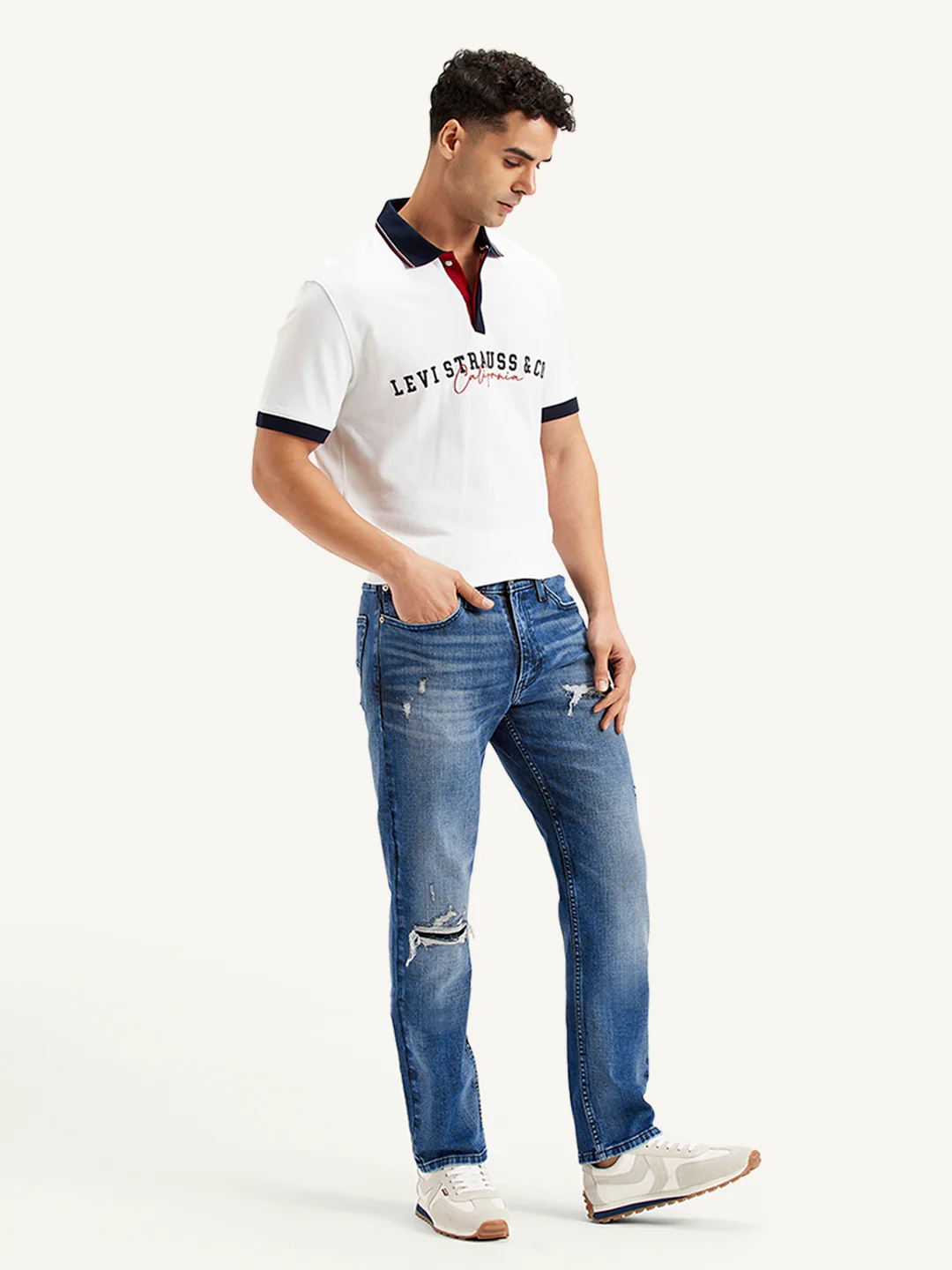 Men's 511 Blue Slim Fit Mid Rise Jeans - Image 5