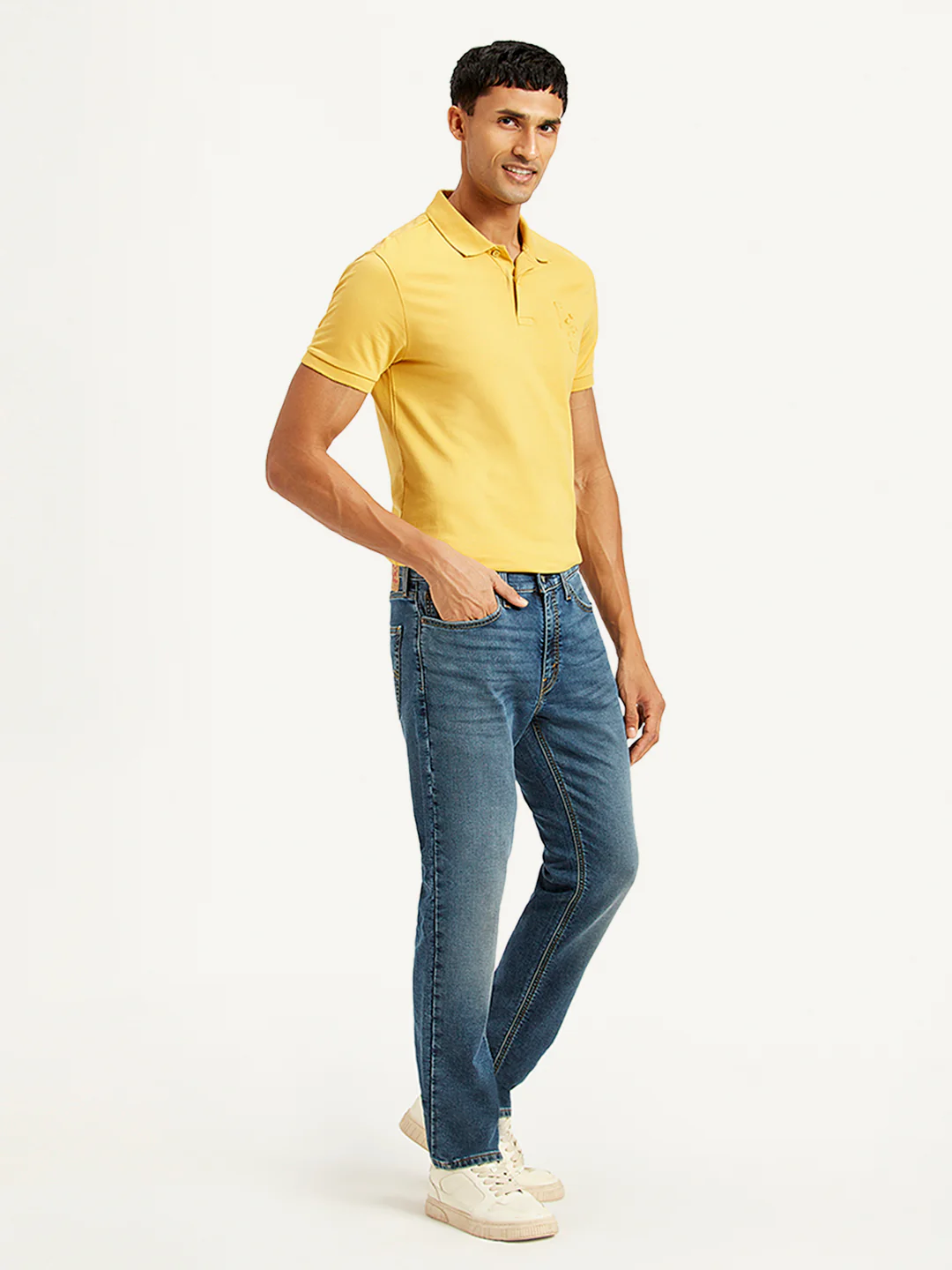 Men's 511 Blue Slim Fit Mid Rise Jeans - Image 3