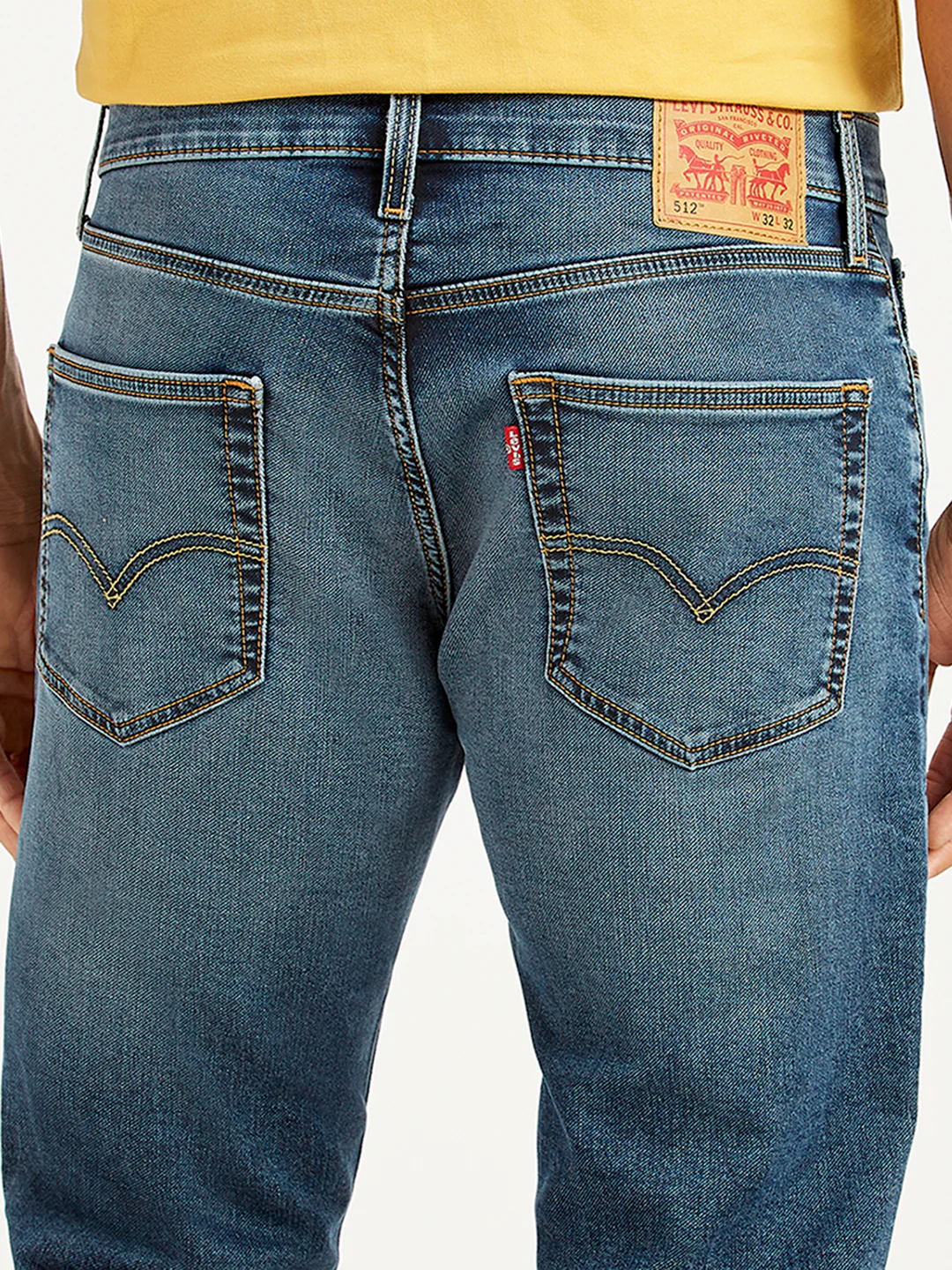 Men's 511 Blue Slim Fit Mid Rise Jeans - Image 5