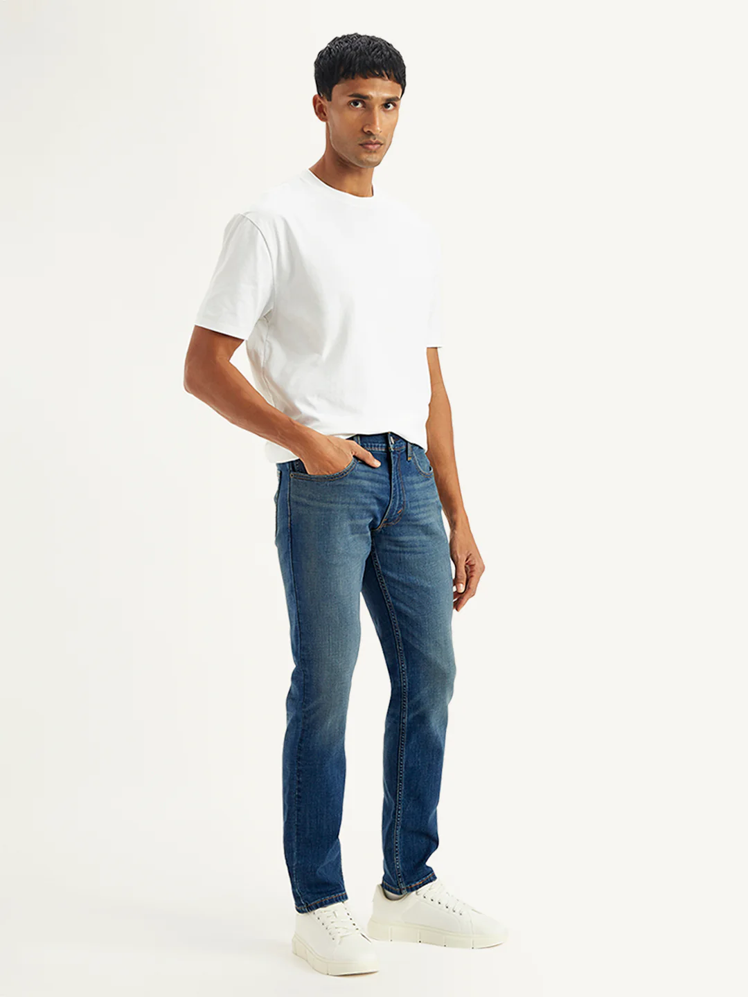 Men's 511 Blue Slim Fit Mid Rise Jeans - Image 5