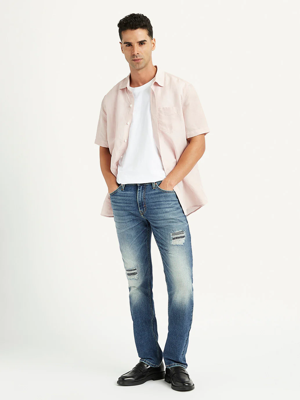 Men's 511 Blue Slim Fit Mid Rise Jeans - Image 2