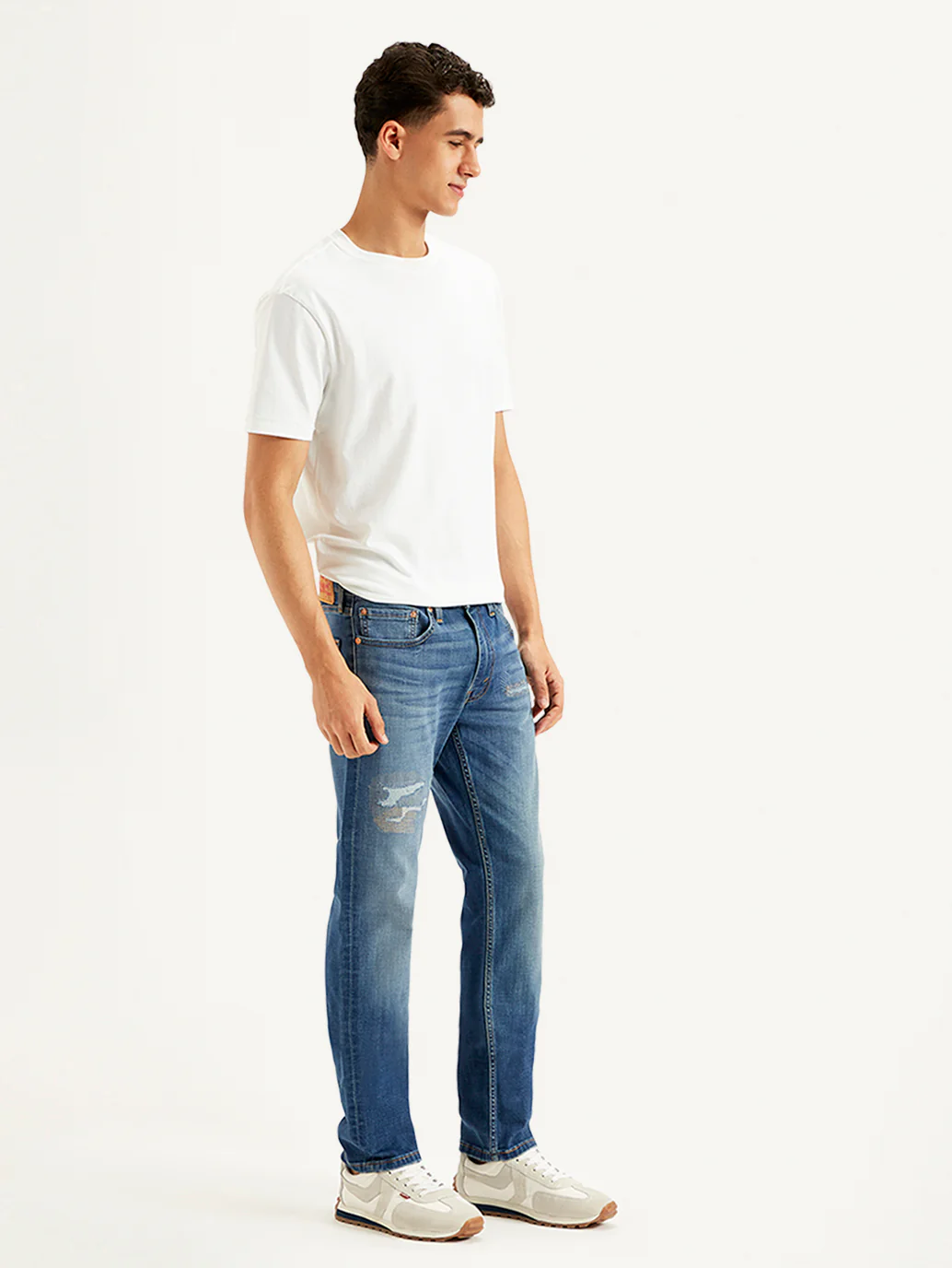 Men's 511 Blue Slim Fit Mid Rise Jeans - Image 6