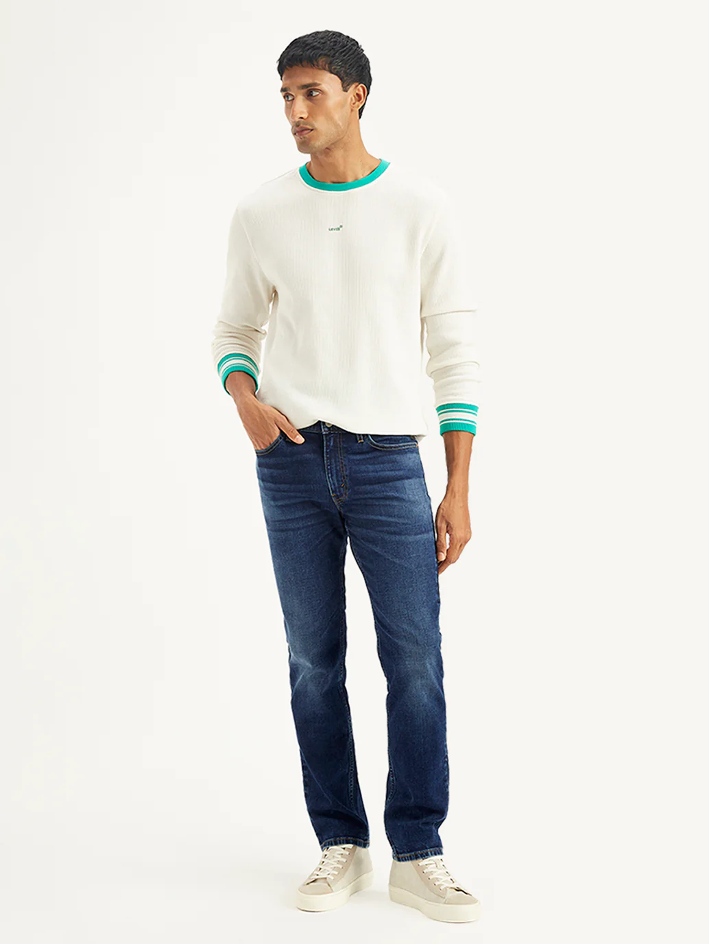 Men's 511 Blue Slim Fit Mid Rise Jeans