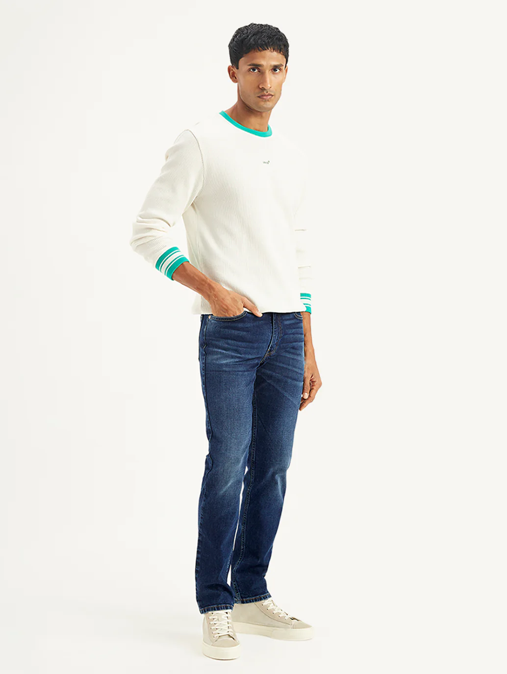 Men's 511 Blue Slim Fit Mid Rise Jeans - Image 5