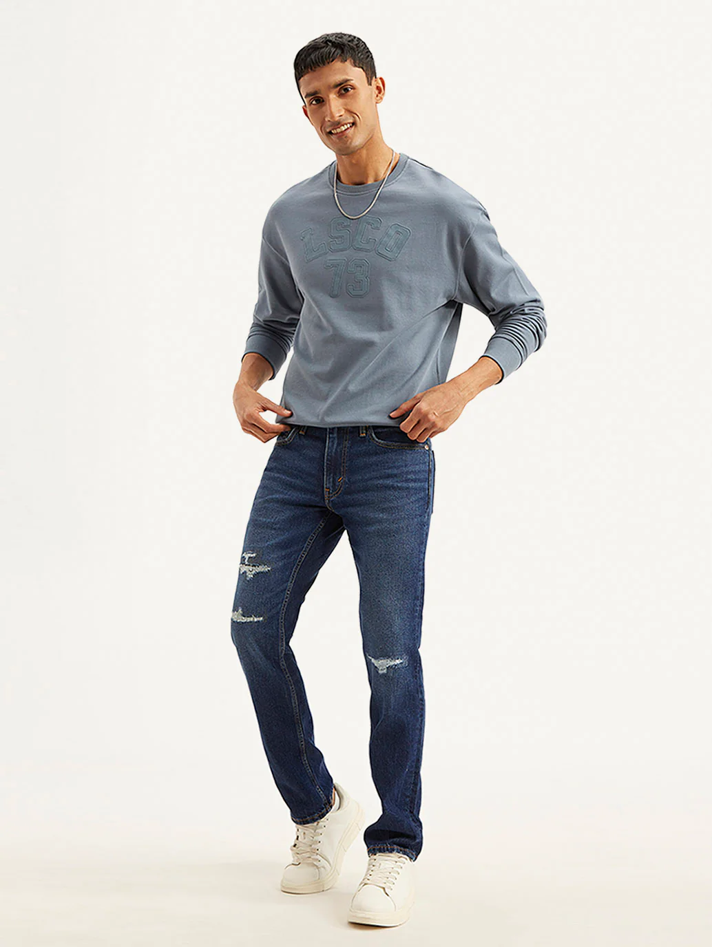 Men's 511 Blue Slim Fit Mid Rise Jeans