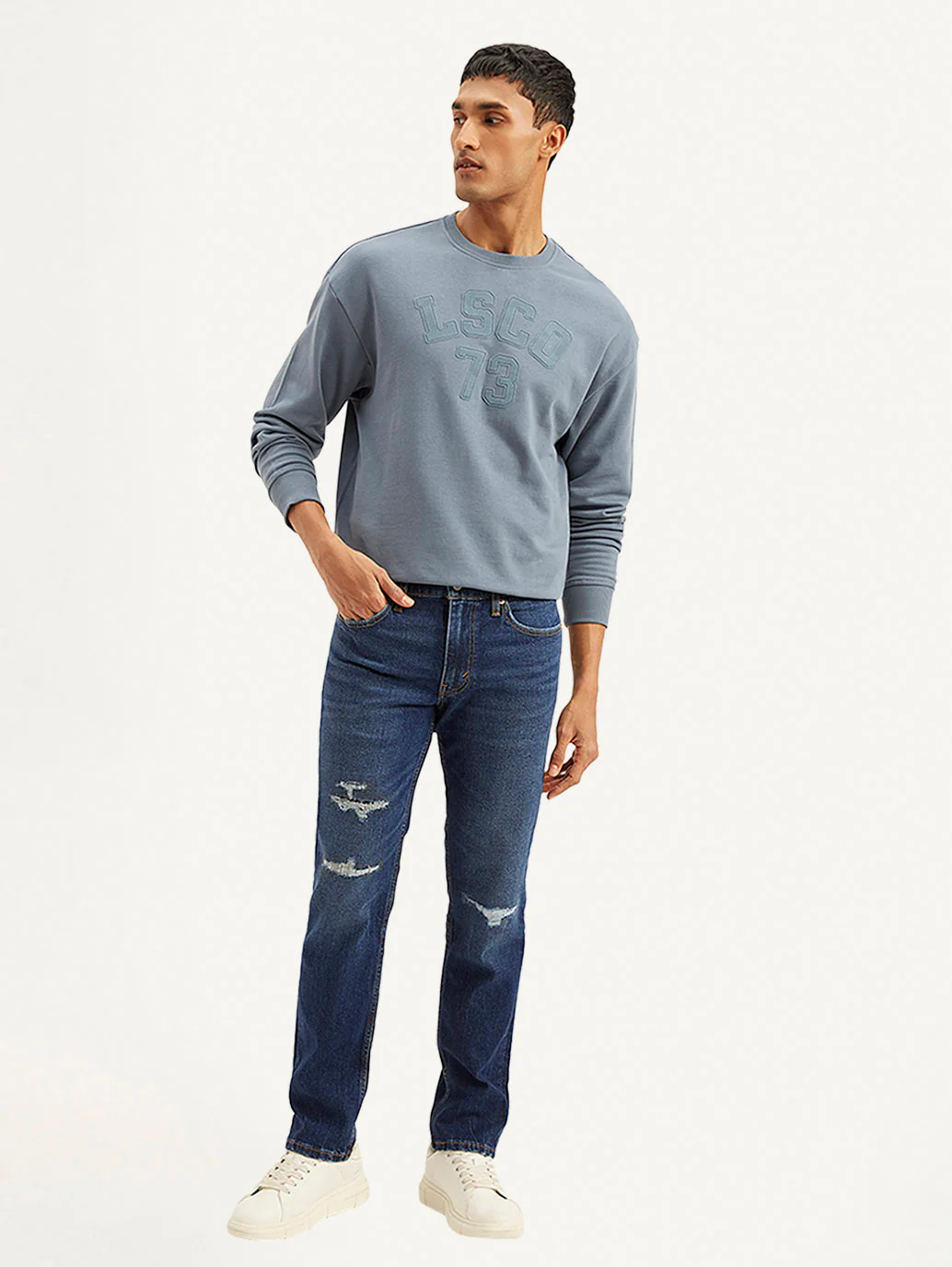 Men's 511 Blue Slim Fit Mid Rise Jeans - Image 2
