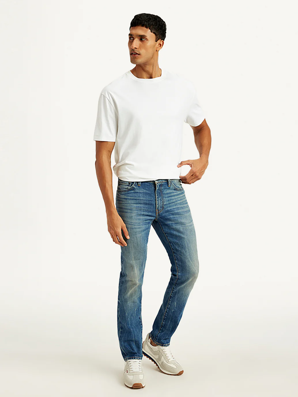 Men's 511 Blue Slim Fit Mid Rise Jeans - Image 6
