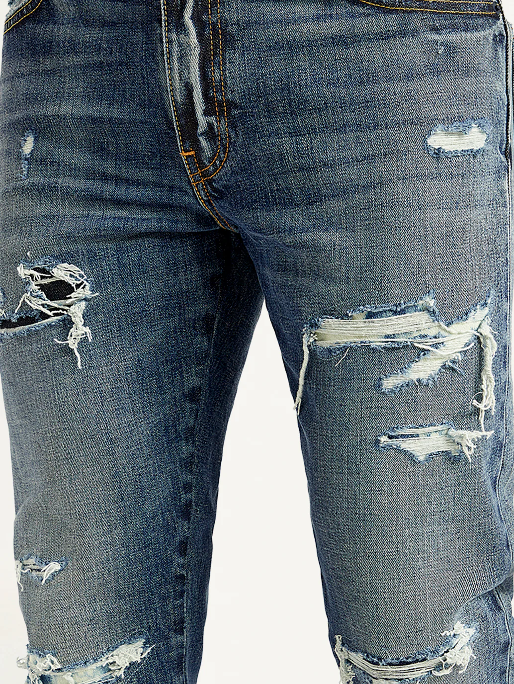 Men's 511 Blue Slim Fit Mid Rise Jeans - Image 6