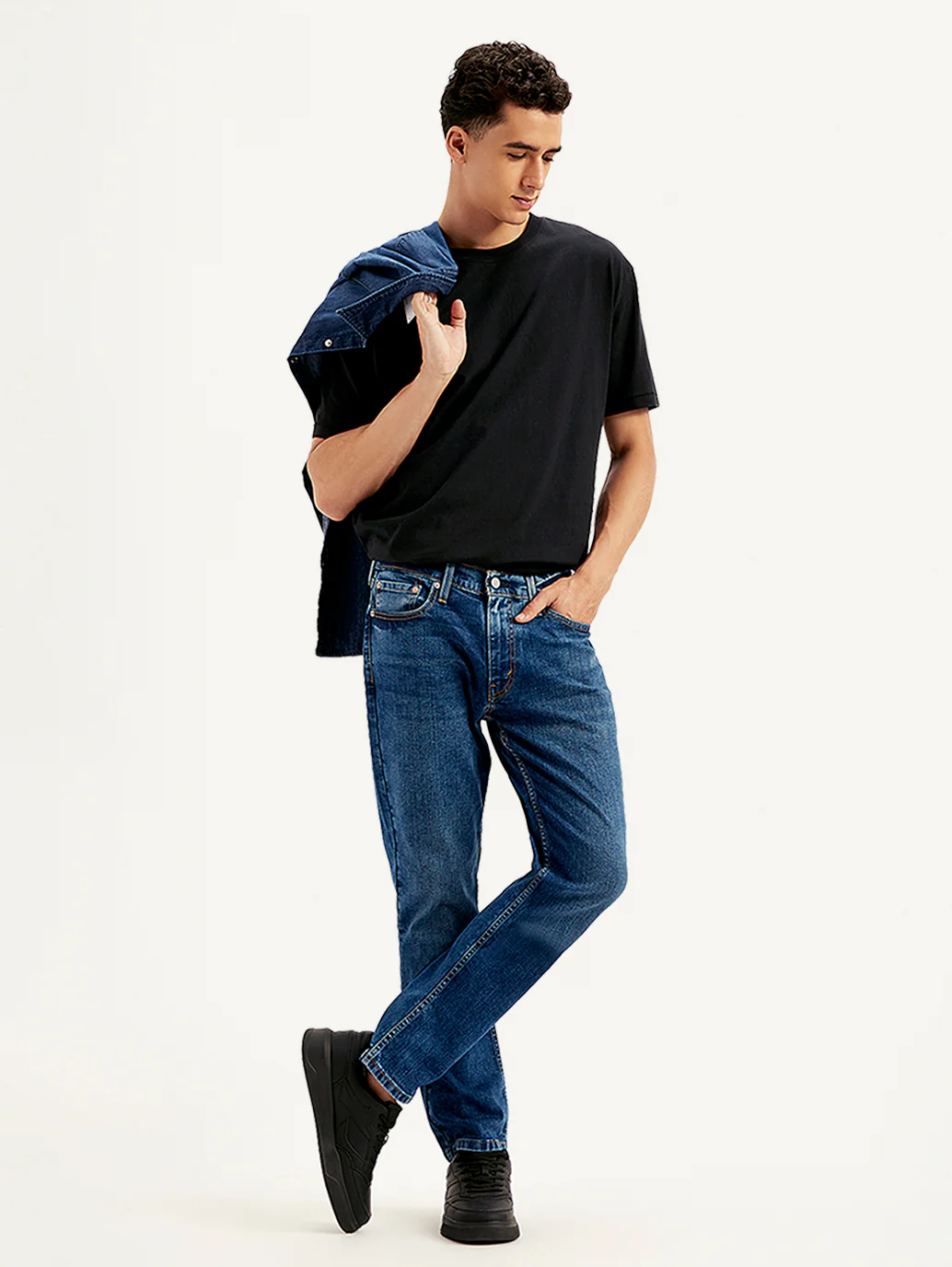 Men's 511 Blue Slim Fit Mid Rise Jeans