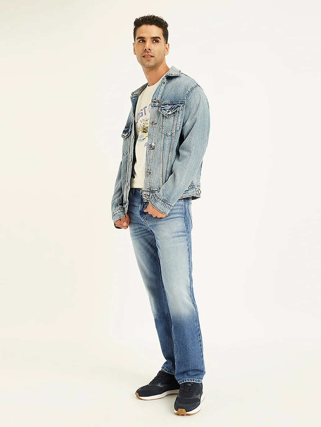 Men's 511 Blue Slim Fit Mid Rise Jeans - Image 7