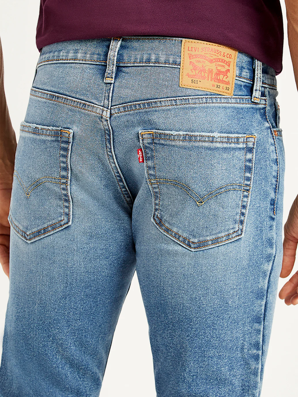 Men's 511 Blue Slim Fit Mid Rise Jeans - Image 5