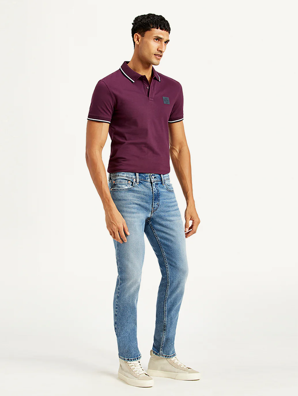 Men's 511 Blue Slim Fit Mid Rise Jeans - Image 6
