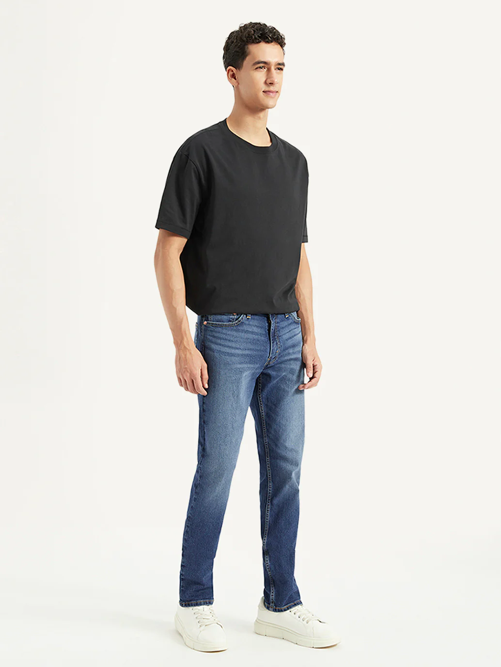 Men's 511 Blue Slim Fit Mid Rise Jeans - Image 6