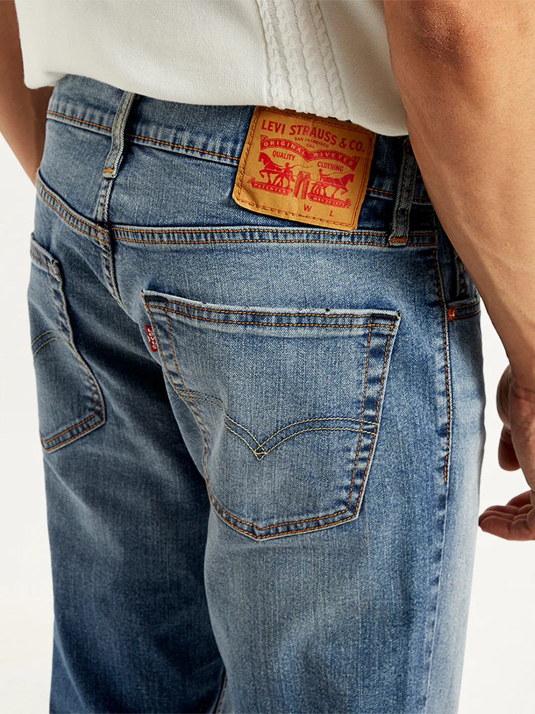 Men's 511 Blue Slim Fit Mid Rise Jeans - Image 6