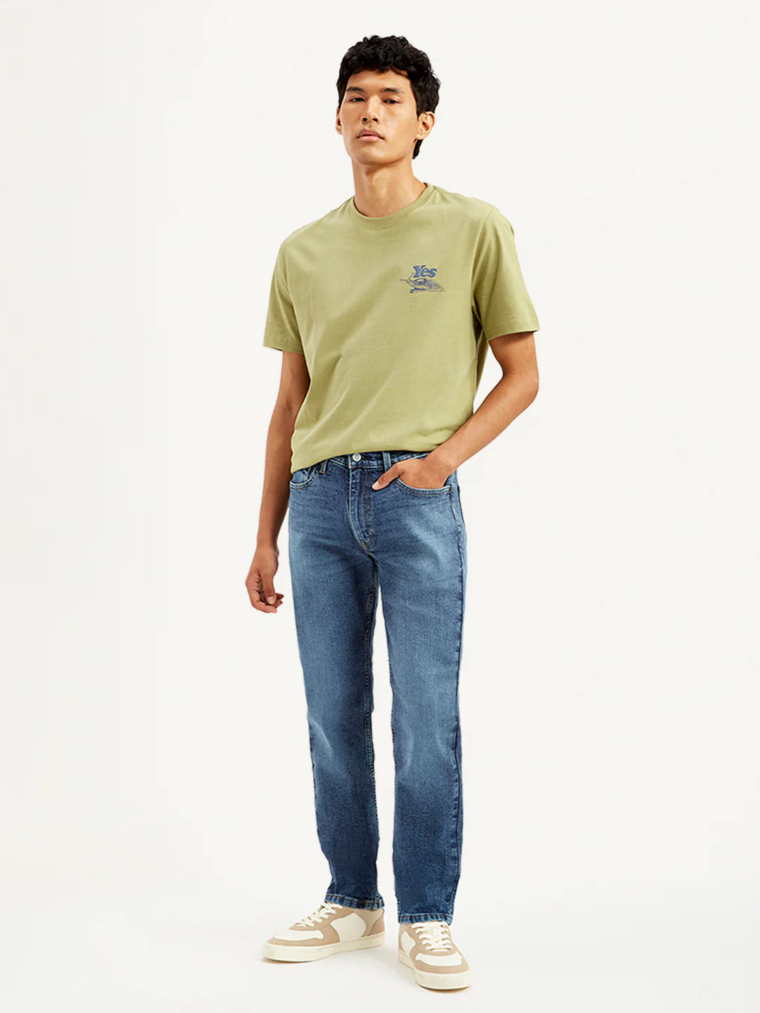 Men's 511 Blue Slim Fit Mid Rise Jeans - Image 2