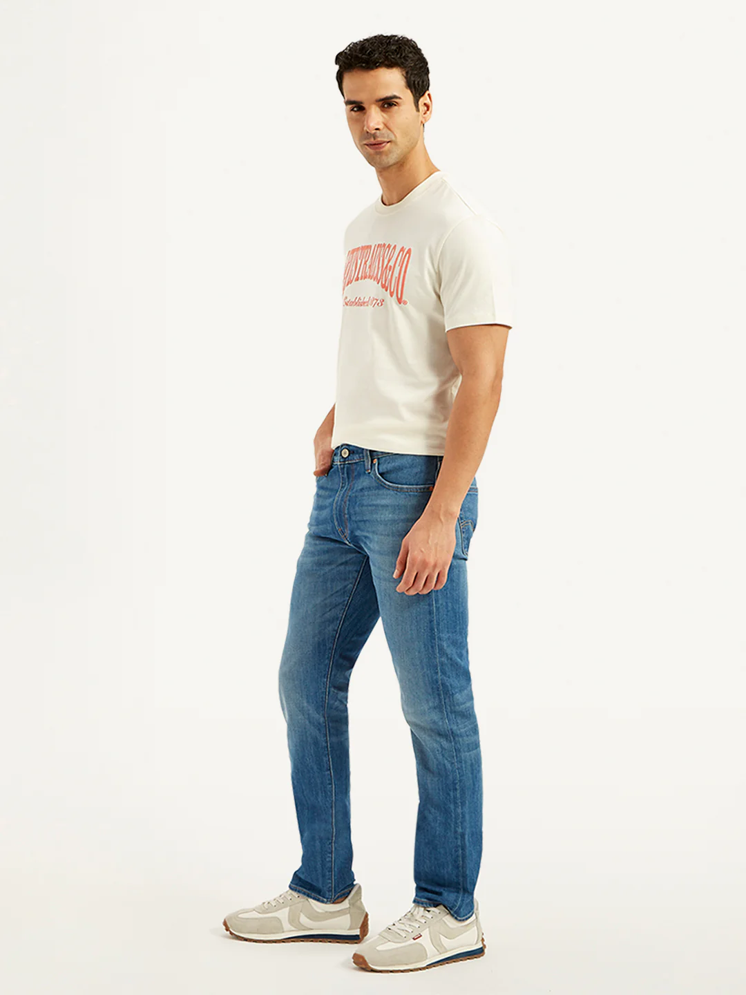 Men's 511 Blue Slim Fit Mid Rise Jeans - Image 5
