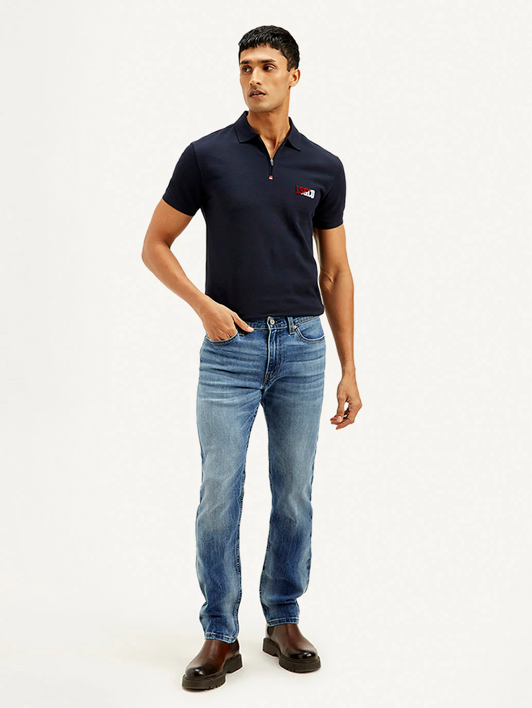 Men's 511 Blue Slim Fit Mid Rise Jeans - Image 2