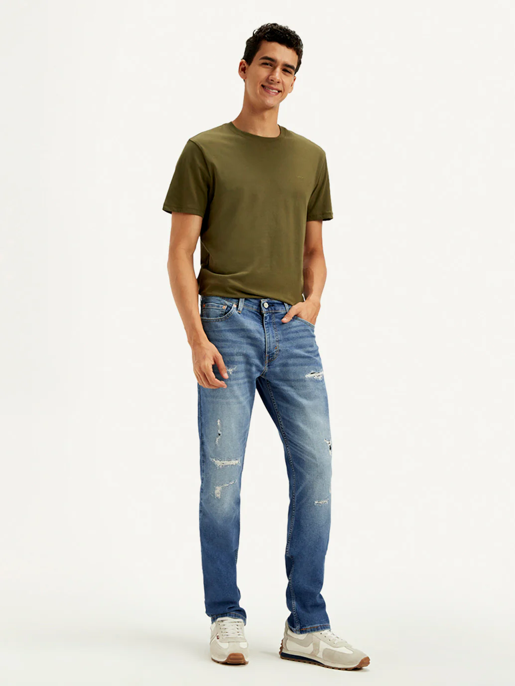 Men's 511 Blue Slim Fit Mid Rise Jeans - Image 6