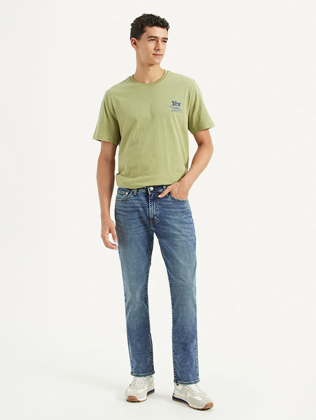 Men's 511 Blue Slim Fit Mid Rise Jeans - Image 2