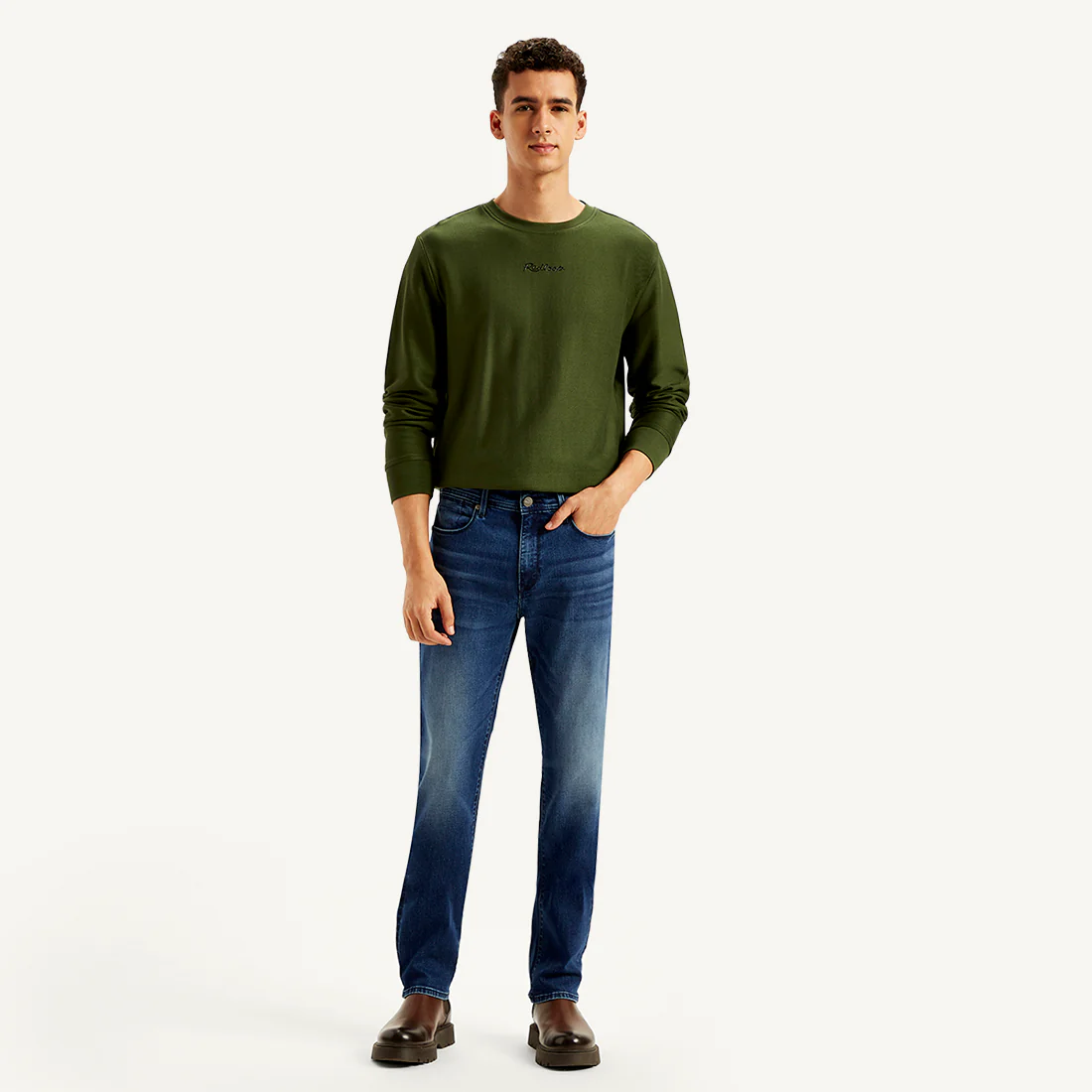 Men's Redloop 511 Blue Slim Fit Mid Rise Jeans