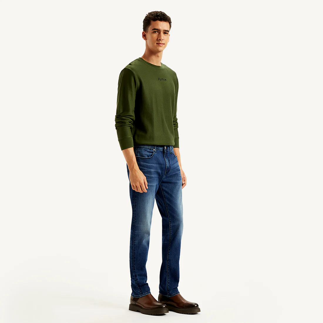Men's Redloop 511 Blue Slim Fit Mid Rise Jeans - Image 3