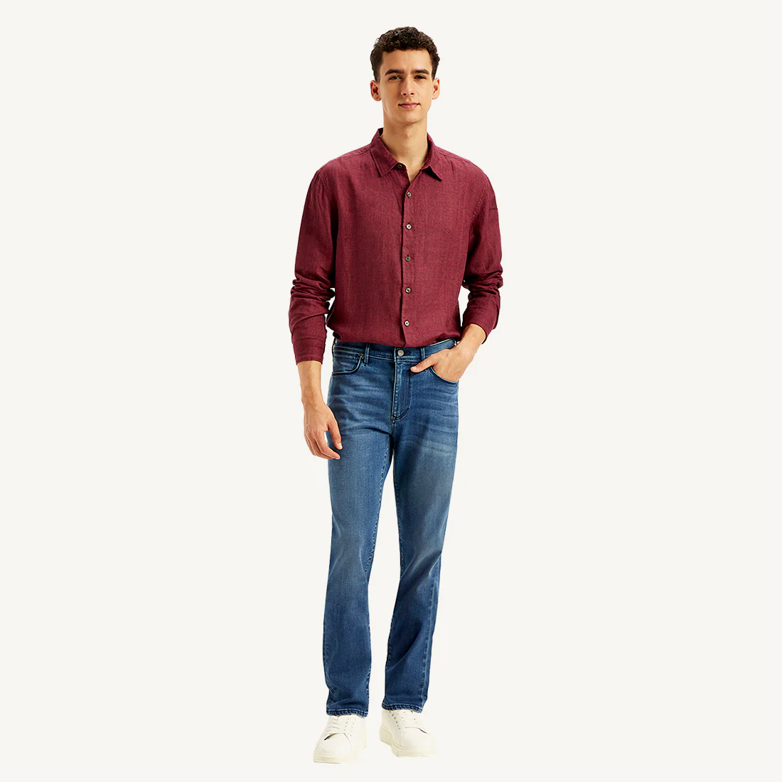 Men's Redloop 511 Blue Slim Fit Mid Rise Jeans