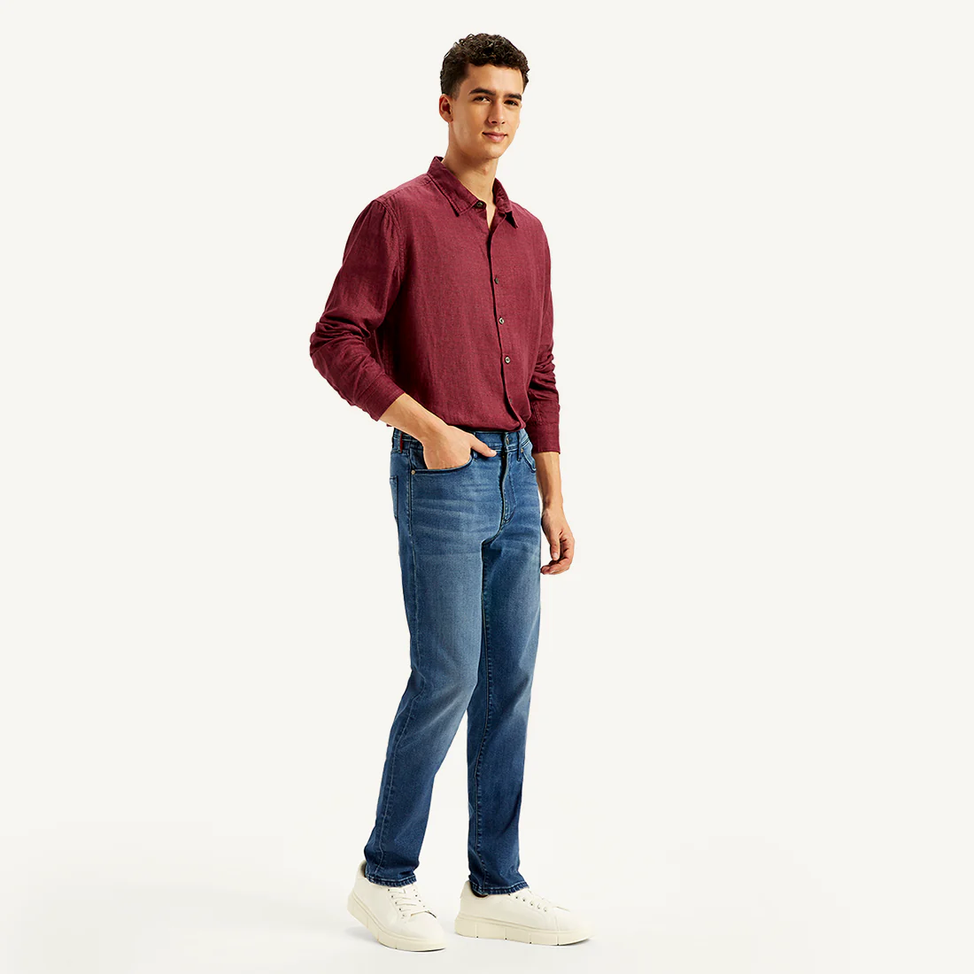 Men's Redloop 511 Blue Slim Fit Mid Rise Jeans - Image 3