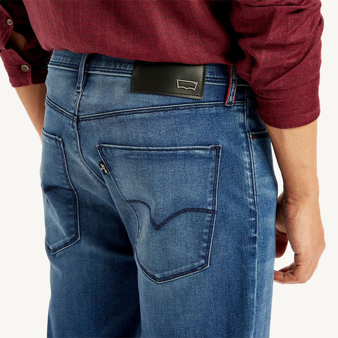 Men's Redloop 511 Blue Slim Fit Mid Rise Jeans - Image 5