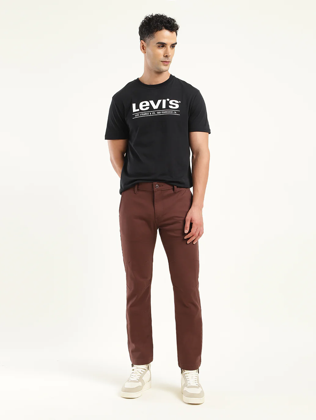 Men's 511 Slim Fit Brown Trousers - Image 5