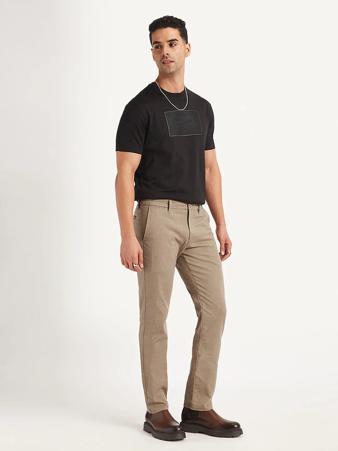 Men's Redloop 511 Slim Fit Brown Trousers - Image 3