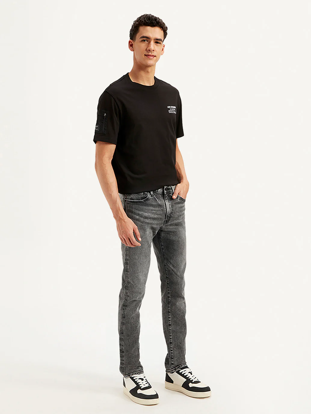 Men's 511 Charcoal Grey Slim Fit Mid Rise Jeans - Image 3