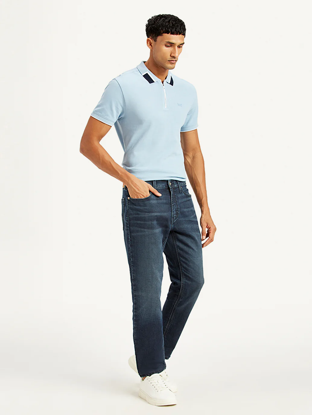 Men's 511 Dark Blue Slim Fit Mid Rise Jeans - Image 6