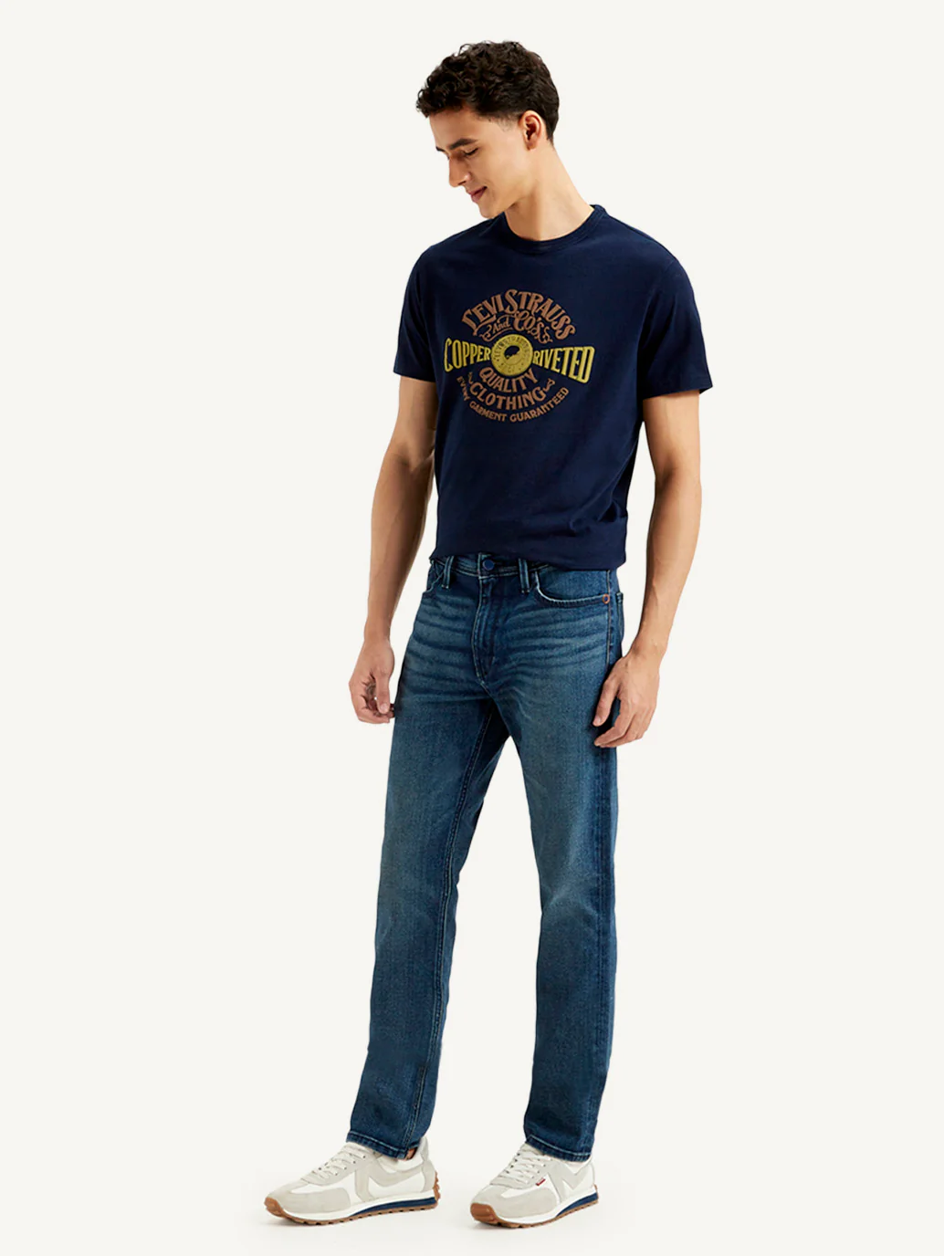 Men's 511 Dark Blue Slim Fit Mid Rise Jeans - Image 6
