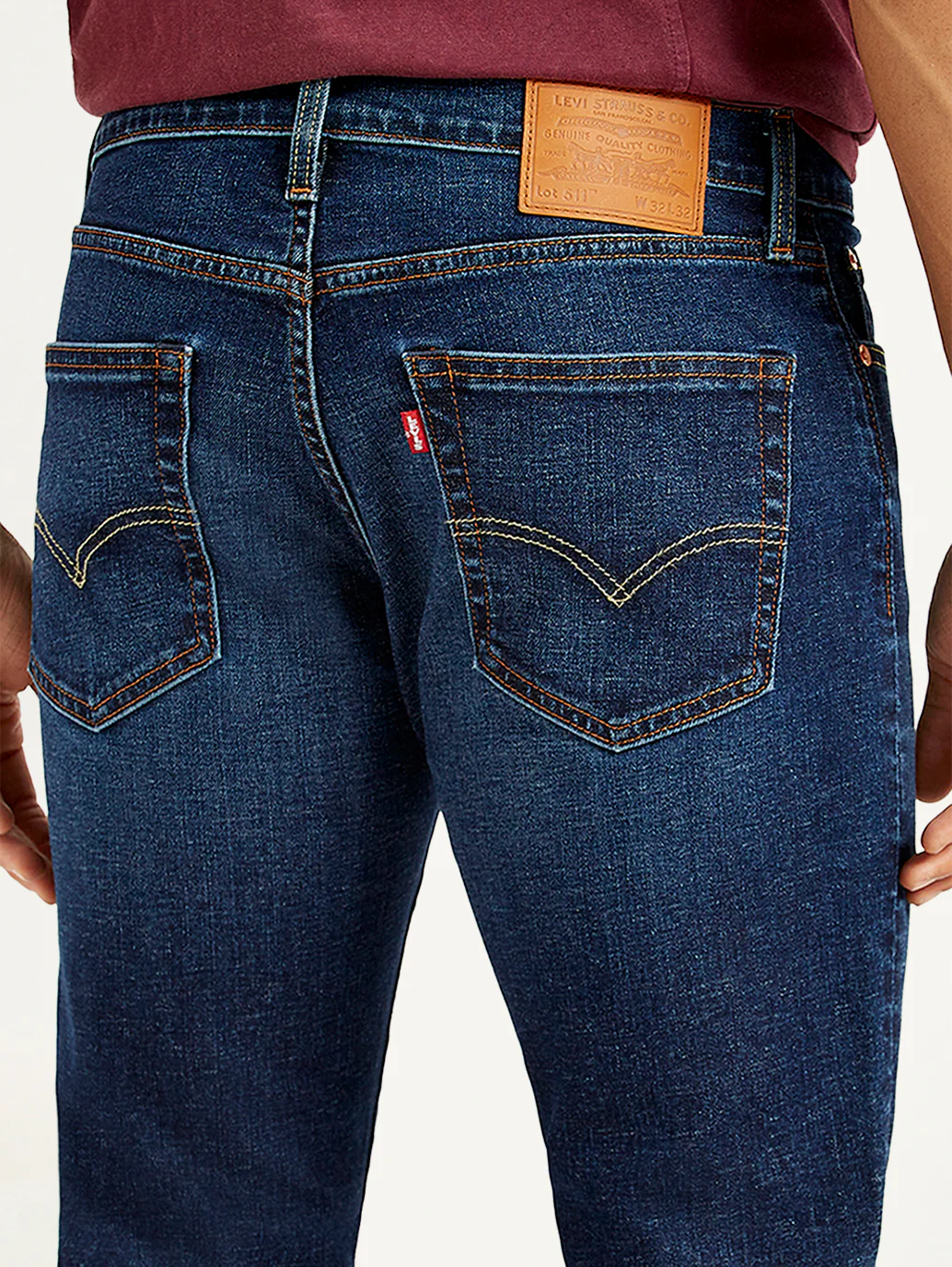 Men's 511 Dark Blue Slim Fit Mid Rise Jeans - Image 5