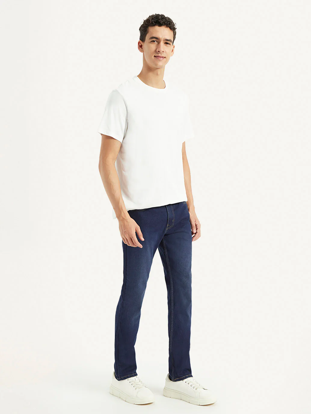 Men's 511 Dark Blue Slim Fit Mid Rise Jeans - Image 6