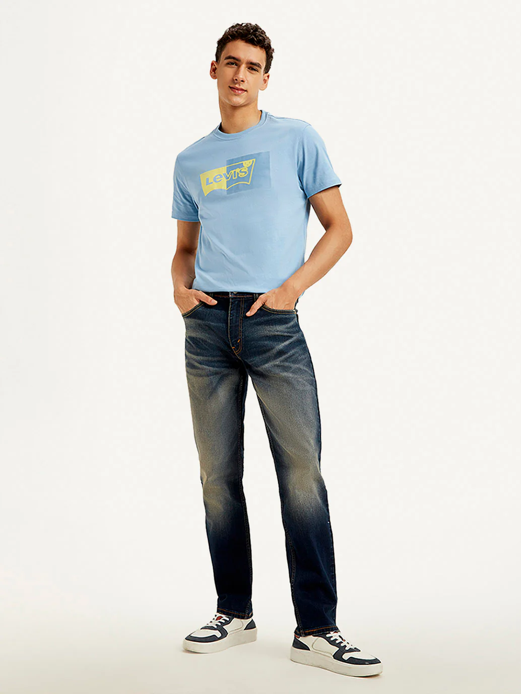 Men's 511 Blue Slim Fit Mid Rise Jeans